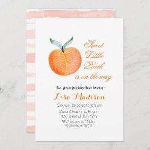Invitación Modern Little Peach está en camino de Baby Shower