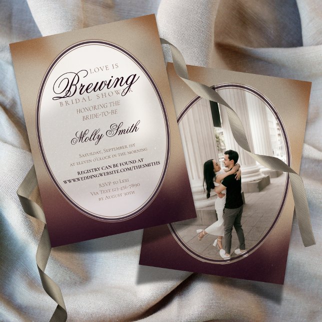 Invitación Modern Love is Brewing Coffee Bridal Shower (Modern Love is Brewing Coffee Bridal Shower Invitation)