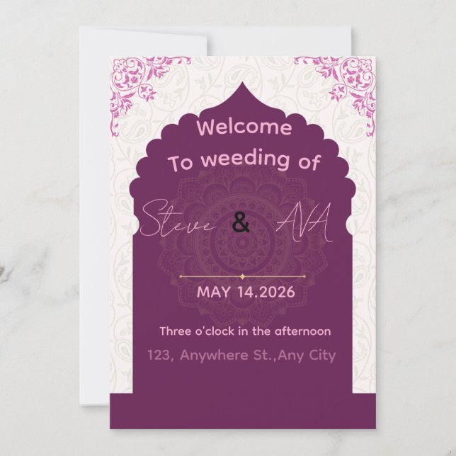 Invitación Modern Luxury Wedding Invitation – Elegant Minimal (Anverso)