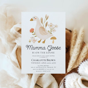 Invitación Modern Mama Goose Baby Shower
