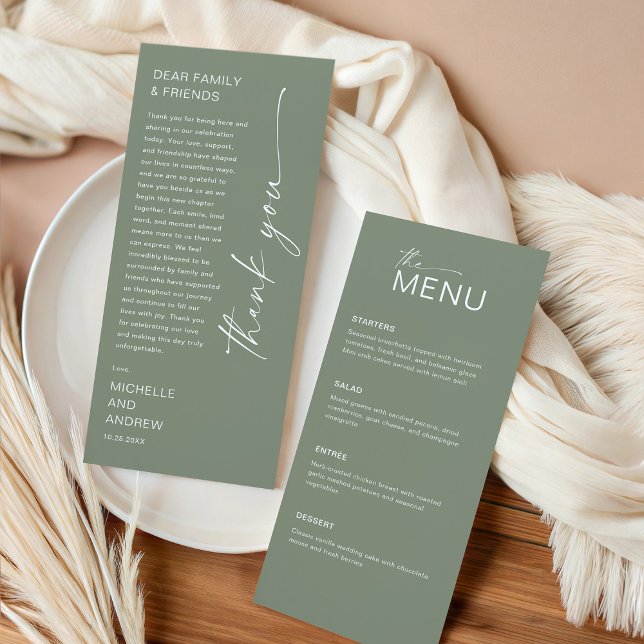 Invitación Modern Menu Card and Thank you Message (Subido por el creador)