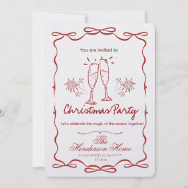 Invitación Modern Merry Christmas Party Invitation