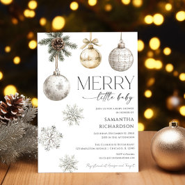 Invitación Modern merry little baby shower gender neutral