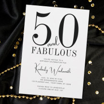 Modern Minimal Fifty and Fabulous 50th Birthday