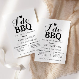 Invitación Modern Minimal I do BBq Barbacoa Cena de ensayo