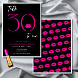 Invitación Modern Minimal Lips Rosa Habla Treinta Cumpleaños<br><div class="desc">Moderna y moda,  esta invitación de 30 años combina el blanco y el negro clásico con acentos de rosa caliente,  con un par de labios lúgubres rosados. Su diseño mínimo es un diseño simple y divertido para celebrar el cumpleaños del hito. Creado por Simply Farmhouse Press.</div>