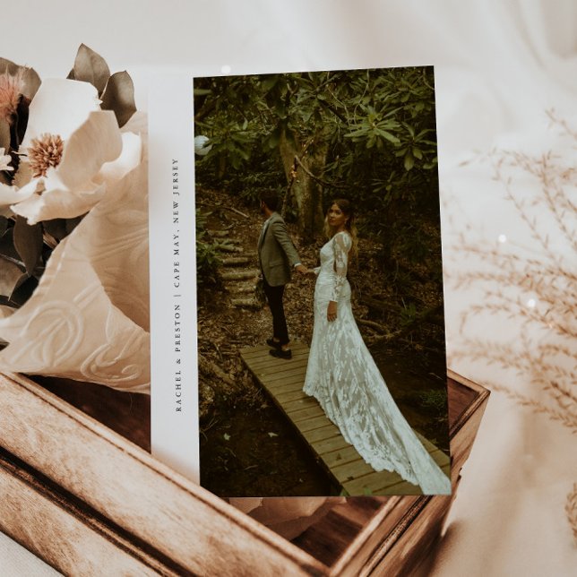 Invitación Modern Minimal Photo Elopement & Wedding Reception (Subido por el creador)