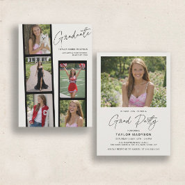 Invitación Modern Minimal Photo Strip | Graduation Party
