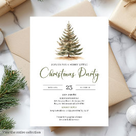 Invitación Modern Minimal Sage Beige Christmas Party 