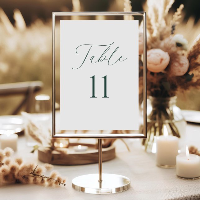 Invitación Modern Minimal Script Wedding Table Number Card (Subido por el creador)