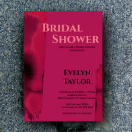 Invitación Modern, Minimal Viva Magenta Bridal Shower 