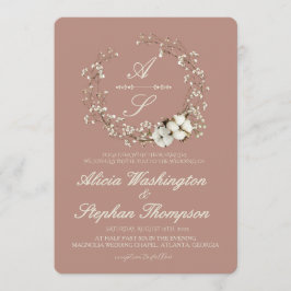 Invitación Modern Minimal Winter Floral Wedding