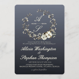 Invitación Modern Minimal Winter Floral Wedding