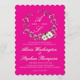 Invitación Modern Minimal Winter Floral Wedding