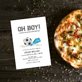 Invitación Modern Minimalist All Star Soccer Baby Shower
