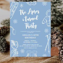 Invitación Modern Minimalist Apres Ski Birthday Weekend 