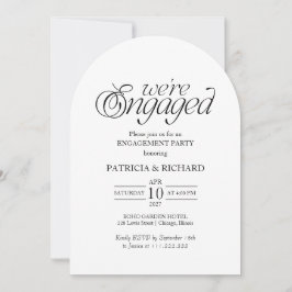 Invitación Modern Minimalist Arch Engagement Party