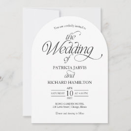 Invitación Modern Minimalist Arch Wedding Elegant