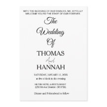 Modern Minimalist Black and White Wedding Classic