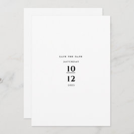 Invitación Modern Minimalist Elegant Black White Wedding