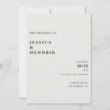 Modern Minimalist Elegant Ivory Wedding