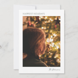 Invitación Modern Minimalist Elegant Photo Christmas Card