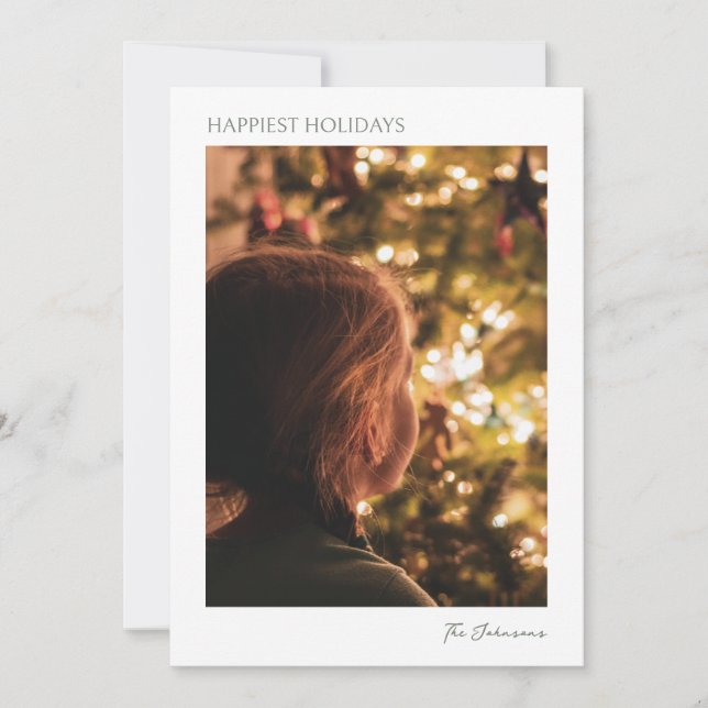 Invitación Modern Minimalist Elegant Photo Christmas Card (Anverso)