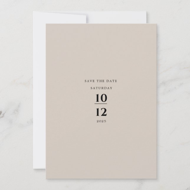 Invitación Modern Minimalist Elegant Silver Grey Wedding (Anverso)