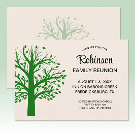 Invitación Modern Minimalist Family Reunion Tree