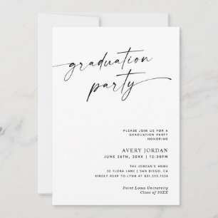 Invitación Modern Minimalist Graduation Party Invite