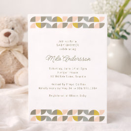 Invitación Modern Minimalist Pastel Aesthetic Baby Shower
