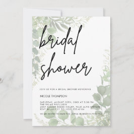 Invitación Modern Minimalist Sage Bridal Shower Invitation