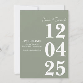 Invitación Modern Minimalist Save the Date 