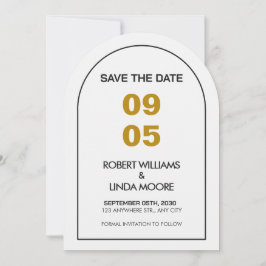 Invitación Modern Minimalist Save the Date Card