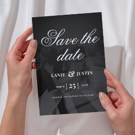 Invitación Modern Minimalist Save the Date Wedding Photo