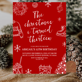 Invitación Modern Minimalist The Christmas I turn birthday