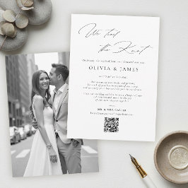 Invitación Modern Minimalist Typography Wedding Announcement