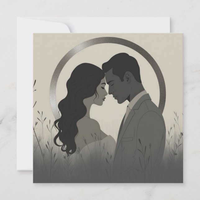 Invitación Modern Minimalist Union (Anverso)