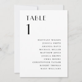 Invitación Modern Minimalist Wedding | Elegant Seating Chart