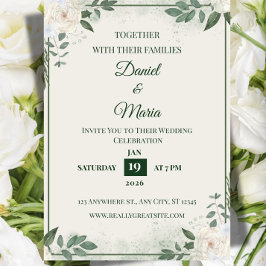 Invitación Modern Minimalist Wedding Invitation Template
