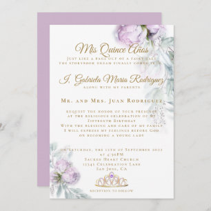 Invitación Modern Mis Quince Años Quinceañera