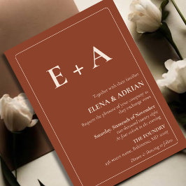 Invitación Modern Moody Photo Wedding Invitation with QR code