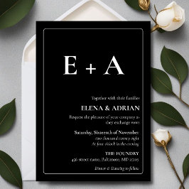Invitación Modern Moody Photo Wedding Invitation with QR code
