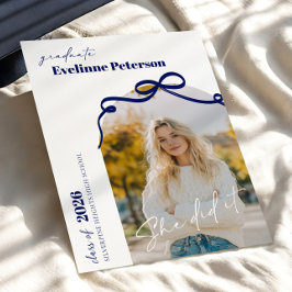 Invitación Modern Navy 2026 Graduation Invitation