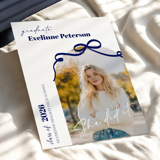 Invitación Modern Navy 2026 Graduation Invitation (Subido por el creador)