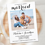 Invitación Modern Photo Custom Dog Pet Wedding<br><div class="desc">Let your Best Dog invite friends and family to your wedding with this super cute 'My Humans Are Getting Married' pet dog wedding invitation cards. Customize with your favorite photo, and personalize with names , favorite photo and wedding details . This pet dog wedding invitation is perfect for pet weddings,...</div>