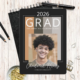 Invitación Modern Photo Graduation Colour Block Class of 2026