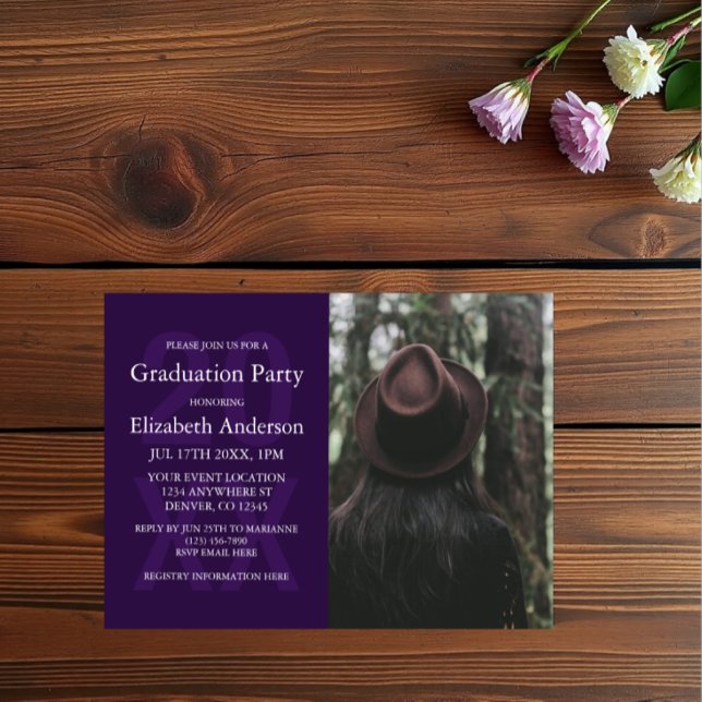 Invitación Modern Photo Graduation Party (Subido por el creador)