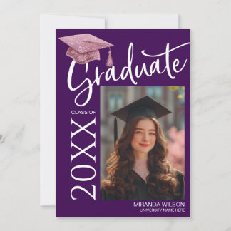 Invitación Modern Photo Graduation Party Invite Announcement