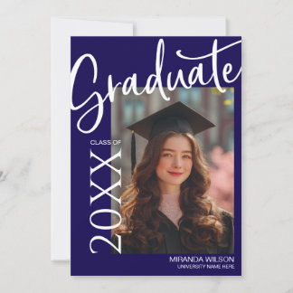 Invitación Modern Photo Graduation Party Invite Announcement